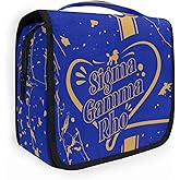 BBGreek Sigma Gamma Rho Paraphernalia - Heart SGRHO - Official Vendor - Toiletry Hanging Bag -Travel Organizer