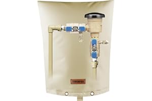 TOHONFOO Backflow Preventer Pipe Insulation Cover (5°F) - Irrigation Sprinkler Valve Insulated Pouch - Water Well Pump Cover - Sturdy 5 Layers for Winter Freeze Protection, 16" W x 20" H, Beige