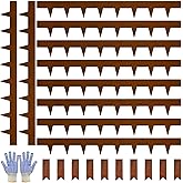 Corten Steel Landscape Edging 4.5 Inch Pre-Rusted 33Ft Total 10-Pack | Metal Landscape Edging, No Dig, Bendable for Curved Borders, 6 Clips for Yard, Pathway, Flower Bed, Backyard