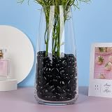 Hisredsun 290pcs Black Glass Pebbles 1.35kg Vase Filler Fire Glass Beads view 3