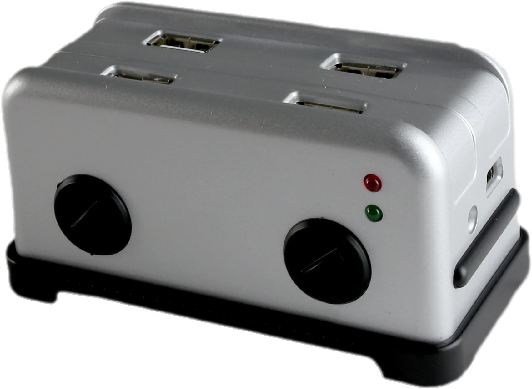 4 Ports USB 2.0 HUB SD/SDHC Card Reader - Toaster - Silver