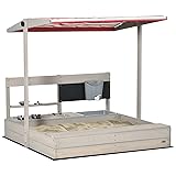 Outsunny Kids Sandbox with Canopy