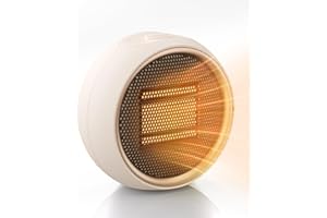 Space Heater, Small Portable Electric Heaters for Indoor Use, 2S Efficient Heating, Tip-Over & Overheat Protection, Quiet PTC