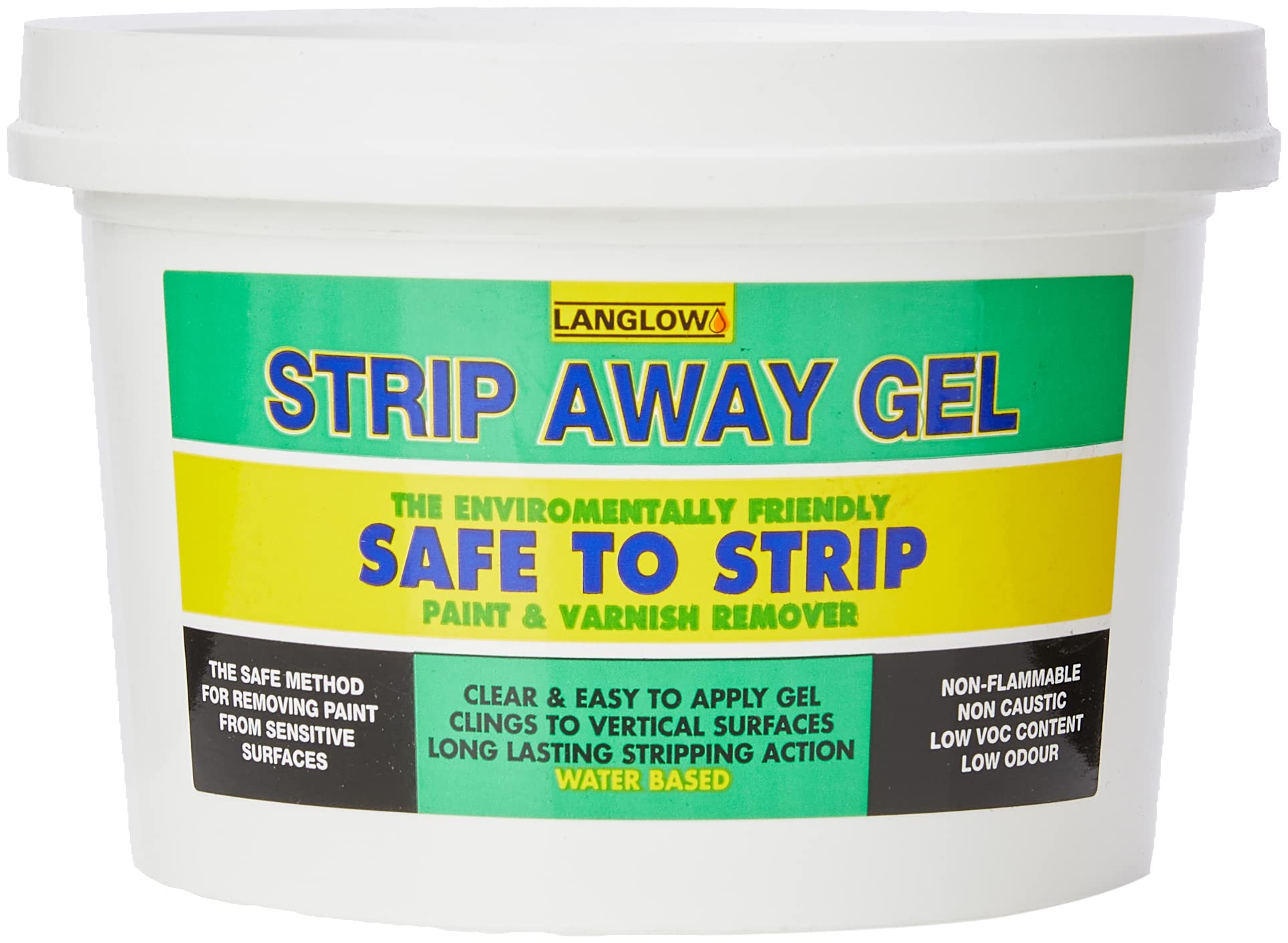 Langlow Strip Away Gel 500ml - Safely Removes Multiple Layers of Paint from Wood, Metal & Furniture