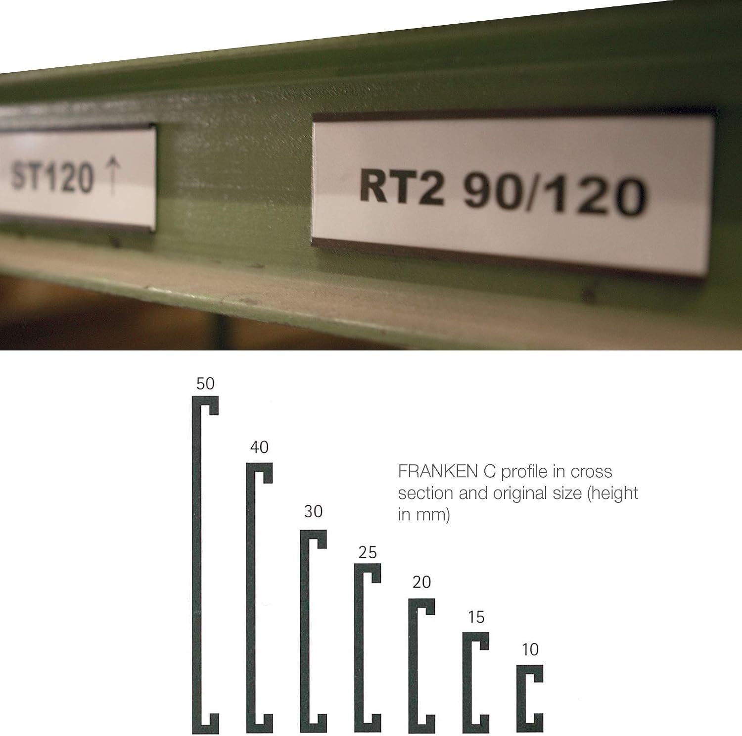 Franken C126 Magnetic Sign 75 x 15 mm Brown, black - Image 3