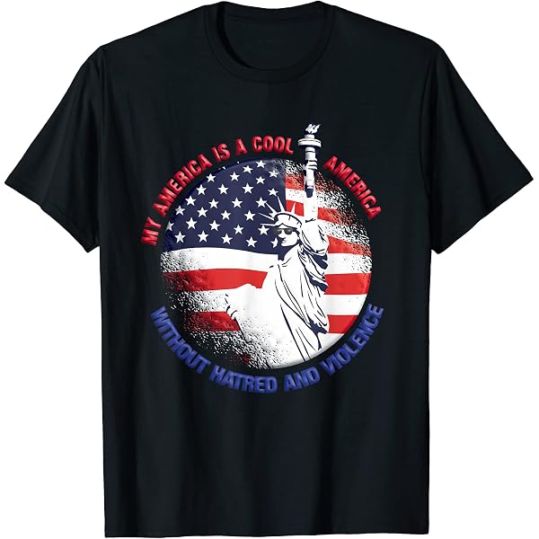 T-shirt All American Outfitters USA Avec Aigle Et Drapeaux - Multi-couleur - Coton - Gildan