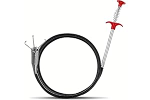 DOMEJO Flexible Grabber Claw Pick Up Reacher Tool With 4 Claws Bendable Hose Pickup Reaching Assist Tool for Litter Pick, Home Sink, Drains, Toilet, Hair Remover (63 inch)