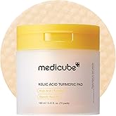 medicube Toner Pads Kojic Acid Turmeric Clarifying Toner Pad for Troubled Skin & Use After Spot Care, Soothing with Kojic Acid, Turmeric, Niacinamide, Glycolic Acid, Korean Skin Care, 70 Pads (1 Pack)