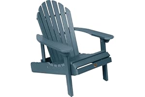 highwood Hamilton Made in the USA Folding and Reclining Adirondack Chair, Adult Size, Nantucket Blue