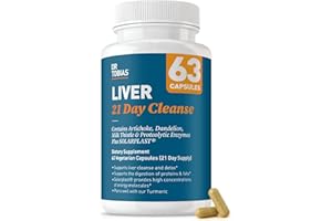 Dr. Tobias Liver 21 Day Cleanse, Herbal Liver Detox Cleanse with Milk Thistle, Dandelion Root & Artichoke Extract, Supports Liver Health & Digestion, 63 Vegetarian Capsules (63 Count (Pack of 1))