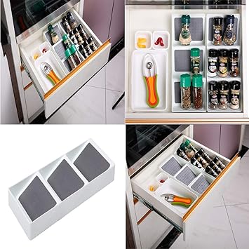 Amazon Com Chunkuna Plastic Spice Rack Drawer Organizer For