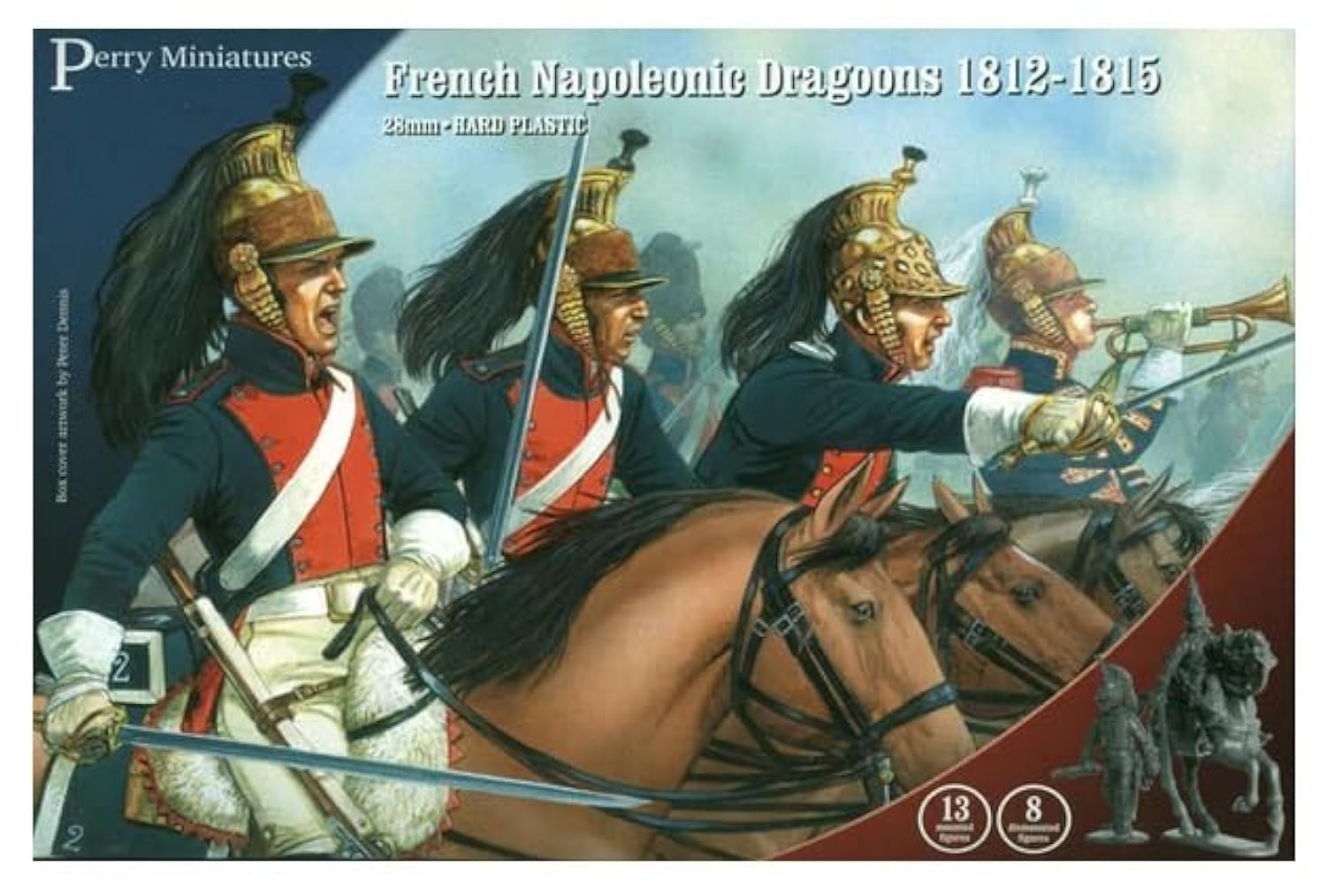 Perry Miniatures FN130 French Napoleonic Dragoons 28 mm Hard Plastic Figures x13