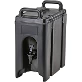 Cambro 250LCD110 Camtainer 2.5 Gallon Black Insulated Beverage Dispenser Case of 1