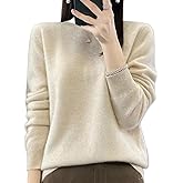 Aphisoft Cashmere Sweaters for Women Crew Neck Long Sleeve Pullover Knit Jumper Soft Lightweight Solid Basic Tops
