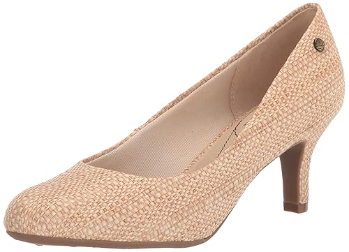 LifeStride Womens Parigi Pumps Natural Beige Raffia 9.5 W