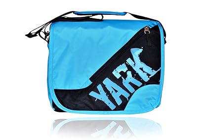 Yark Messenger Sling Bag (Black and Blue)