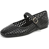 Vionic Women's Alameda Woven Mary Jane Flats, Arch Support Flats | Mary Jane flat, Adjustable strap, Woven detail, Perforated leather, Arch support, Lightweight comfort, Square toe, Flexible