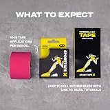 SPORTTAPE Kinesiology Tape 5cm x 5m Pink Waterproof Hypoallergenic view 6