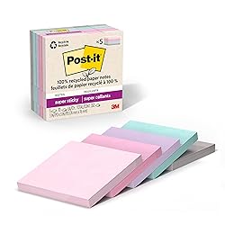 Post-it 100% Recycled Paper Super Sticky Notes, 2X