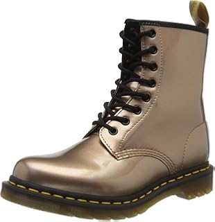 dr martens 1460 silver chrome flat ankle boots