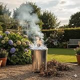 Srendi 90 Litre Galvanised Steel Incinerator with Lid and Free Shovel view 7