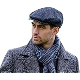 Irish Trinity Donegal Tweed Flat Cap, 100% Wool, Quilted Interior, Made in Ireland