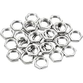 PATIKIL M8 x 0.75 Steel Hex Nuts, 30 Pack Metric Thread Zinc Plated Finished Hardware Nuts Screw Bolt Fasteners 2mm Height