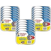 Chicken of the Sea Sardines in Lemon Sauce, 3.75 oz. Cans (Pack of 18), Wild Caught Canned Sardines