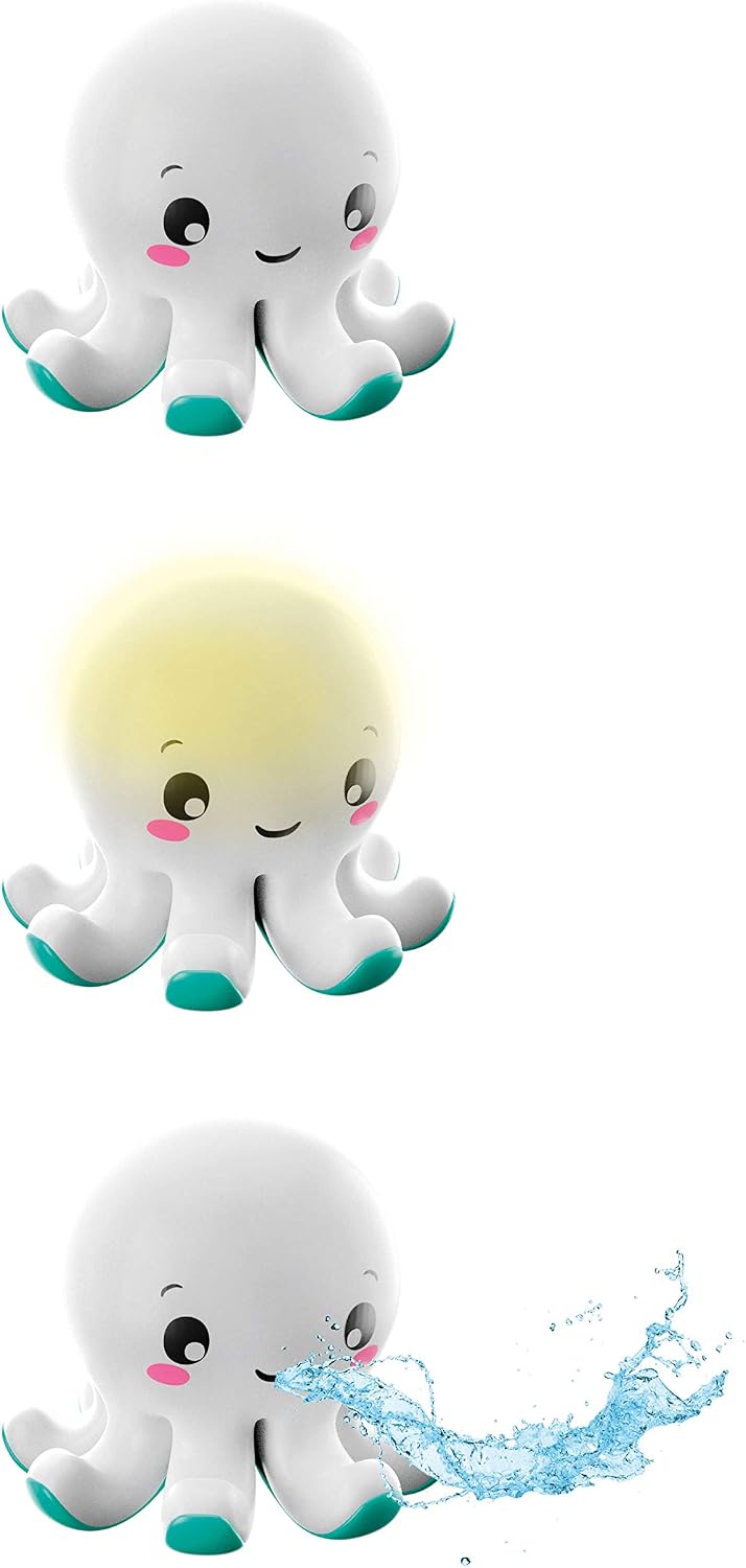 Clementoni - Baby Octopus First Bath Toy Lights and Melodies Newborn, 0 Months, 17407, White, Small - Image 5