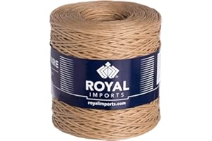 Royal Imports Bind Wire Wrap Twine, Paper Fiber Covered Waterproof Metal Wire Rustic Vine for Flower Bouquets, Floral Wrapping, Art Craft Projects - 26 Gauge (673 Ft) - Natural