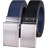 Calvin Klein Men's Two-In-One Reversible Modern Plaque Buckle Dress Belt
