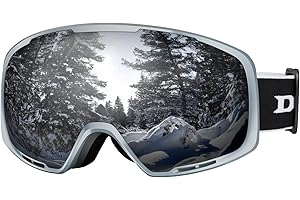 DBIO Ski Goggles - OTG UV Protection Anti fog Snow/Snowboard Goggles for Men Women Adult Youth