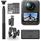 DJI Osmo 360 Motorcycle Handlebar POV Combo, 360 Camera with 1-Inch 360° Imaging, 170° FOV, Native 8K 360° Video, Magnetic Quick-Release, Heavy-Duty Mount for Handlebar View, Action Camera for Riders