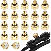 Brass Misting Nozzles for Garden Cooling System 0.012" (0.3 mm) 10/24 UNC (20 PCS)
