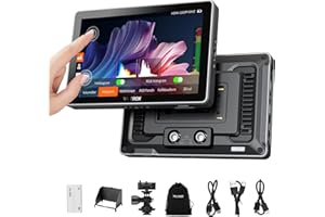 VILTROX DC-L2 7 inch SDI Camera Monitor, 1280x800 IPS HD Touch Screen Camera Field Monitor with 4K HDMI & SDI in/Out, 600 Nit, 3D LUT, Focus Peaking, Video Assist, Full Waveform, F550 Battery