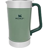 Stanley Stay-Chill Pitcher 64 oz | Cold Water, Beer, and Drink Pitcher with Lid | Large Capacity Durable Beverage Container with Handle | Insulated Stainless Steel | BPA-Free