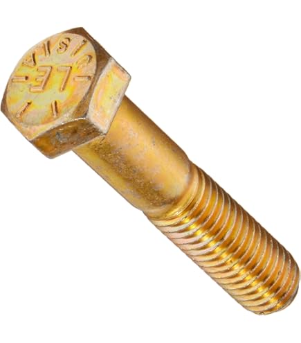 Grade 5 Steel Hex Bolts - 1/2-13 Thread, 3-1/2" Length, Zinc Plated (10 Pack)