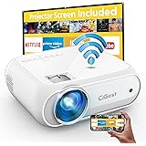 Cibest WiFi Projector Native 1080p, 7500L Movie Projector with High Contrast of 8000:1, Home Projector, Phone Projector, Comp