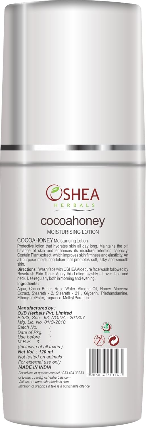 oshea herbals cocoa honey moisturizing lotion