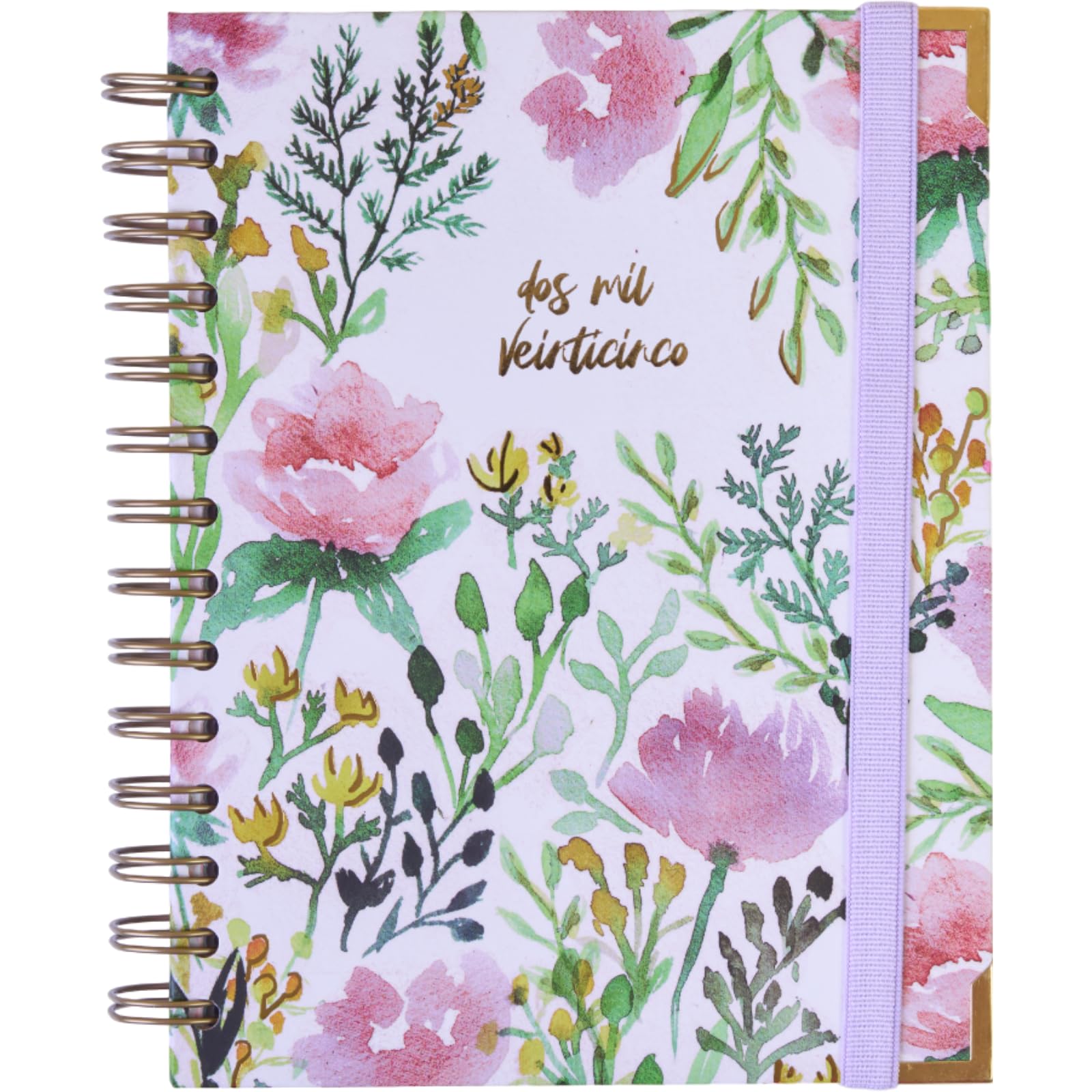 Agenda 2025 January to December - A6 (13.5x18 cm), Weekly Planner, Annual Organizer, Spanish and English, Monthly Side Index, Double Wire-o Binding - FSC Mix AEN-COC-000243 - Takenote Camille