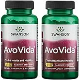 Swanson AvoVida - Natural Supplement Promoting Joint Health & Mobility - Avocado & Soybean Unsaponifiables to Support Cartilage & Tissue Health - (60 Capsules, 300mg Each) 2 Pack