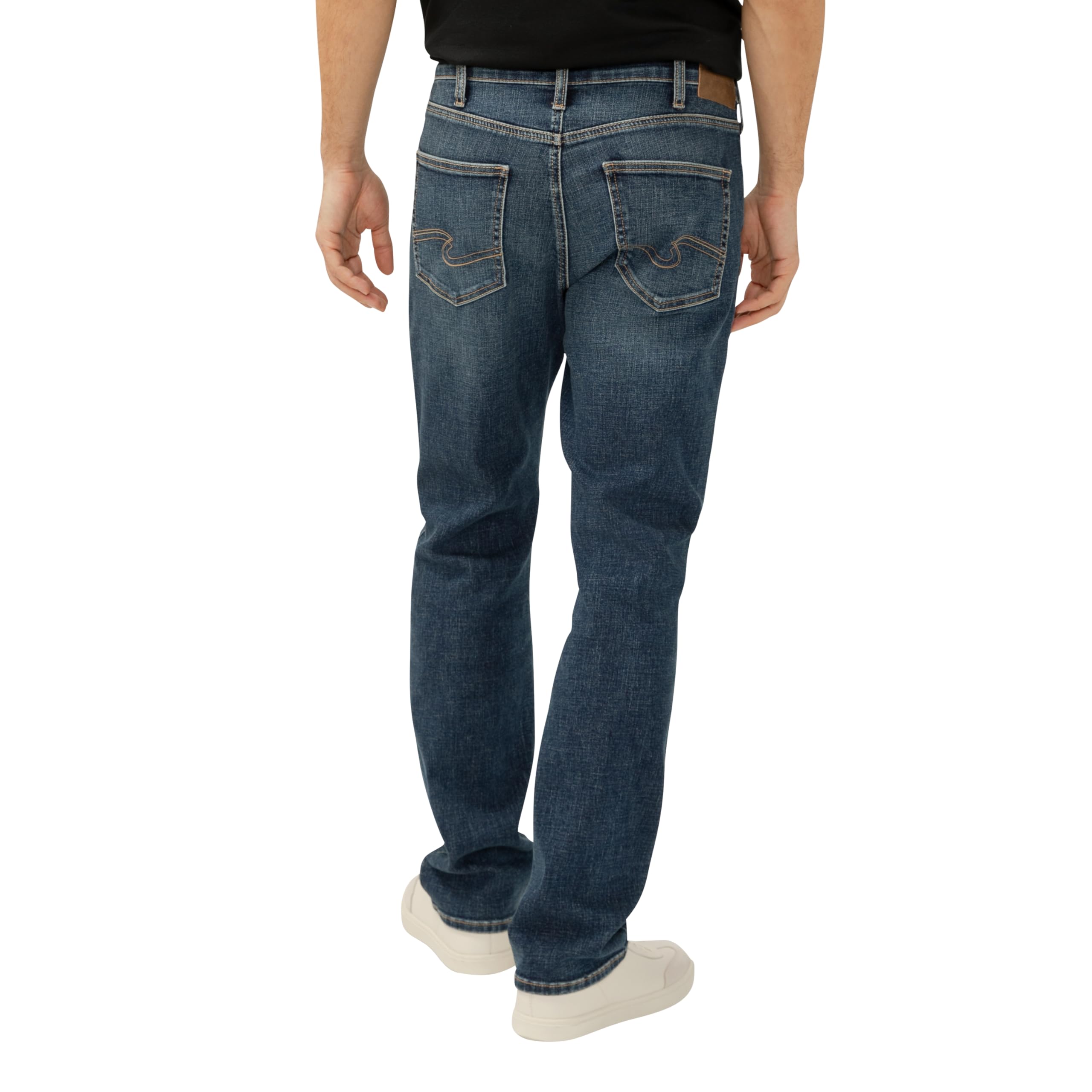 Silver Jeans Co. Men’s Machray Athletic Fit Straight Leg Luxe Heritage Jeans, Shadow, 33W x 32L