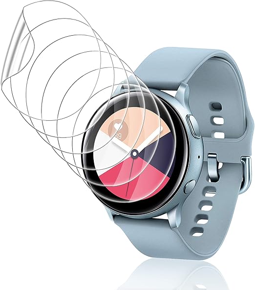 6 Pack Uniqueme Screen Protector 40mm For Samsung Galaxy Watch Active 1 Active 2 Tpu Ultra Hd Film High Definition Anti Scratch Amazon Ca Watches