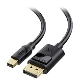 Cable Matters Long 4K Mini DisplayPort to DisplayPort Cable, Black, 15ft | 4K@60Hz / 2K@144Hz, Mini DP to DP Cable