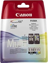 Canon Inkjet Cartridge Multipack CL511 PG510 Black Colour view 1