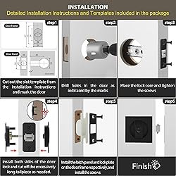 Malimali Pocket Door Lock with Key and Edge Pull