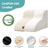 COZY KISS Dog Stairs 2 Step Beige Curved Ramp for Small Dogs view 4