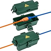 DIQMIAQ Outdoor Electrical Box Waterproof IP54-rated Outdoor Outlet Box Black Outdoor Extension Cord Cover Box (Inner 6.5 x 3.5 x 2.2inch) Wall-Hangable Waterproof Box for Protect Outlet(2 PCS Green)