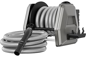 Giraffe Tools Vacuum Hose Reel with 30ft Extension Retractable Hose, 1-1/4'' Wall Mount Vacuum Replaceable Hose Suitable for 32mm Wet Dry Vacuums Cleaner