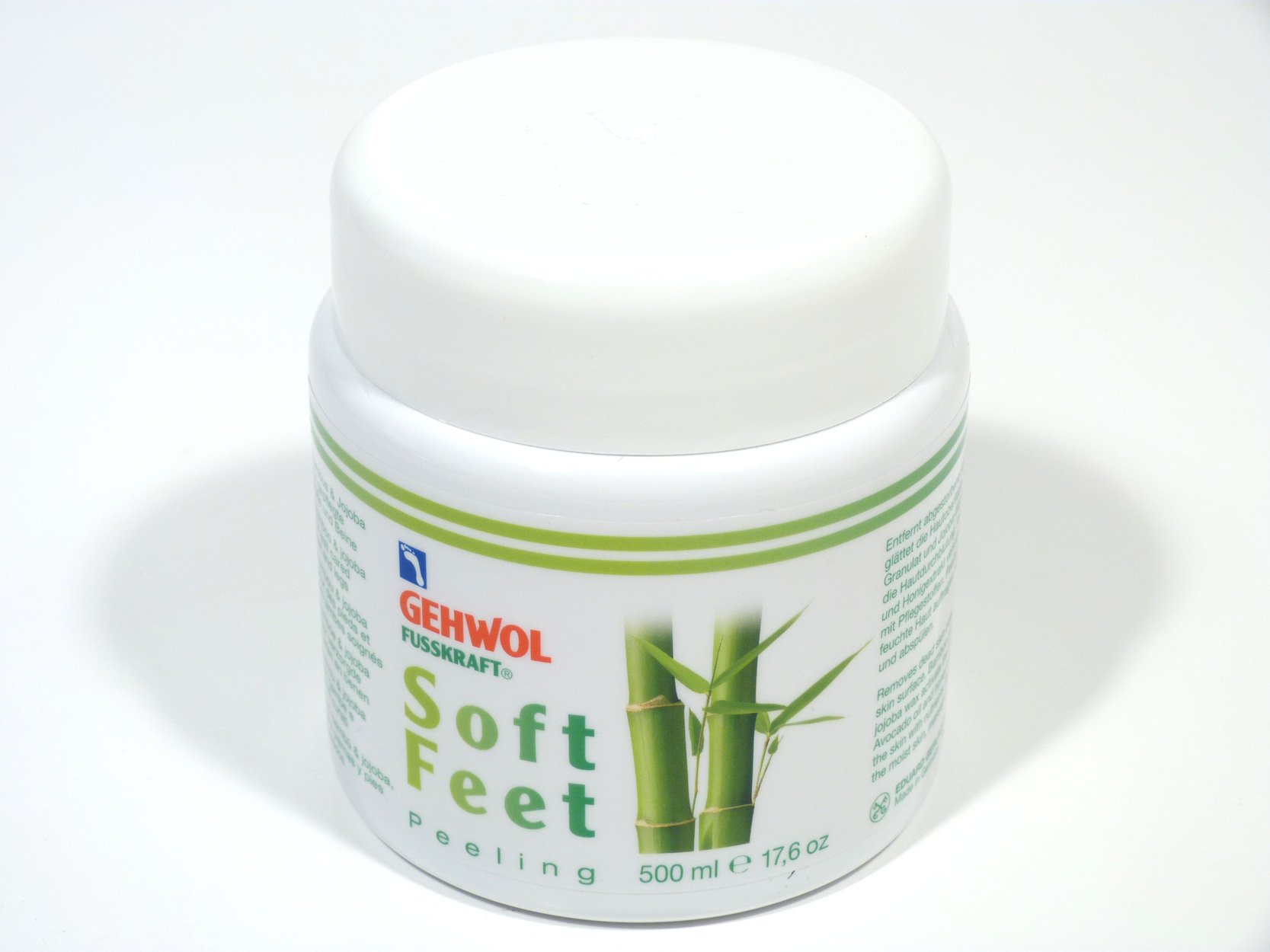 GEHWOL Fusskraft Soft Feet Peeling Foot Scrub with Bamboo, Jojoba, 500 ml